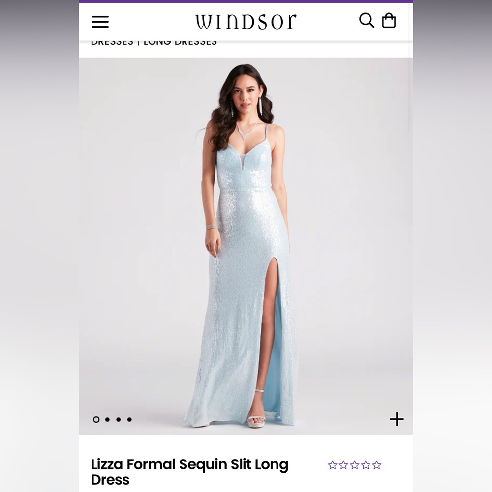 Selling never worn windsor lizza formal sequin slit long dress